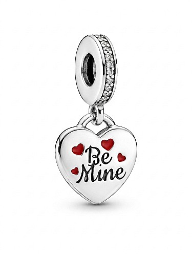 Ezüst charm - Be Mine