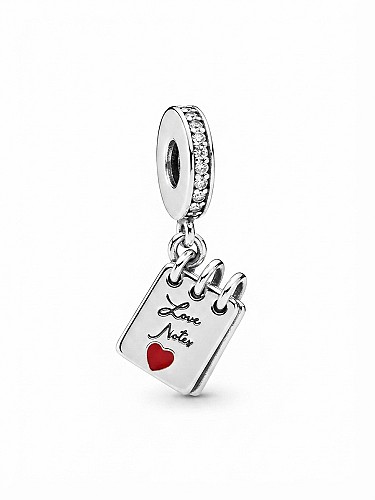 Ezüst charm - Love notes