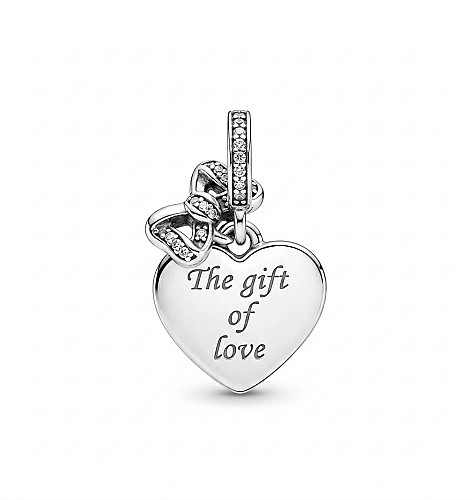 Ezüst charm - The gift of love