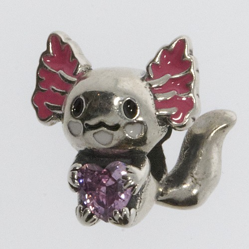 Ezüst charm - Axolotl