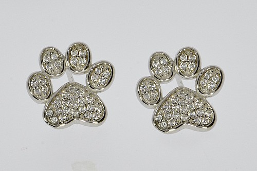 Ezüst fülbevaló - Mancs