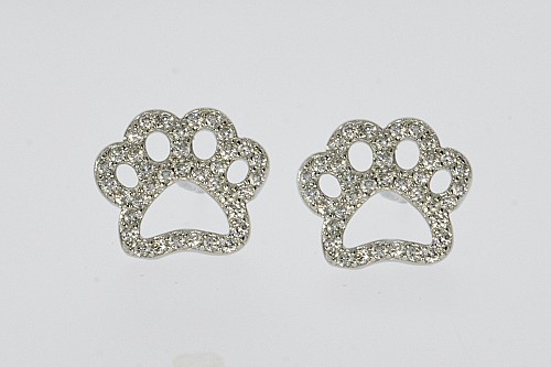 Ezüst fülbevaló - Mancs