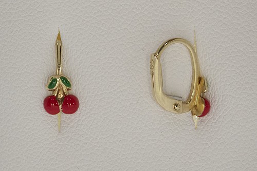 Baba fülbevaló - Cseresznye