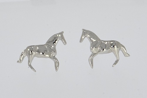 Ezüst fülbevaló - Ló