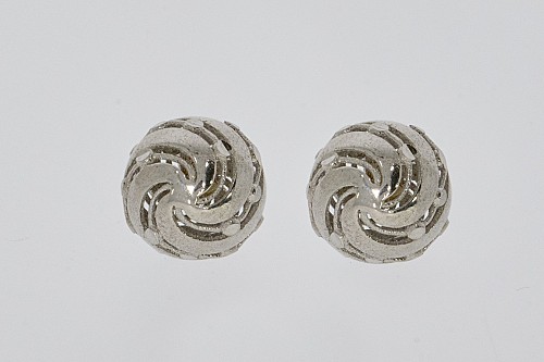 Ezüst fülbevaló - Gömb